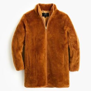 J Crew Teddy Zip Up Coat
